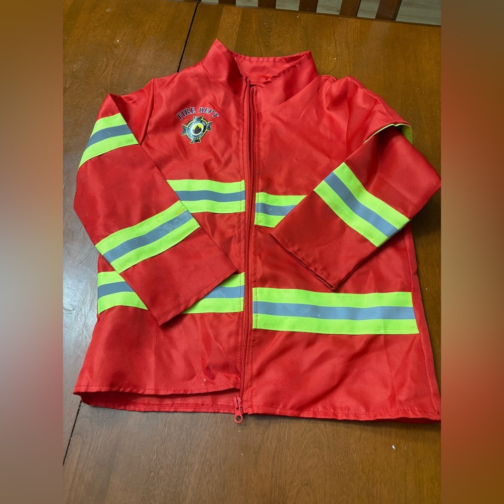 Amazon Kids Firefighter Costume - Red and Yellow